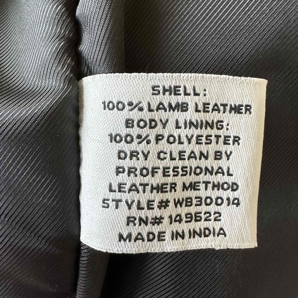 NWT Walter Baker Lamb Leather Belted Moto Jacket Size Large - Picture 7 of 11